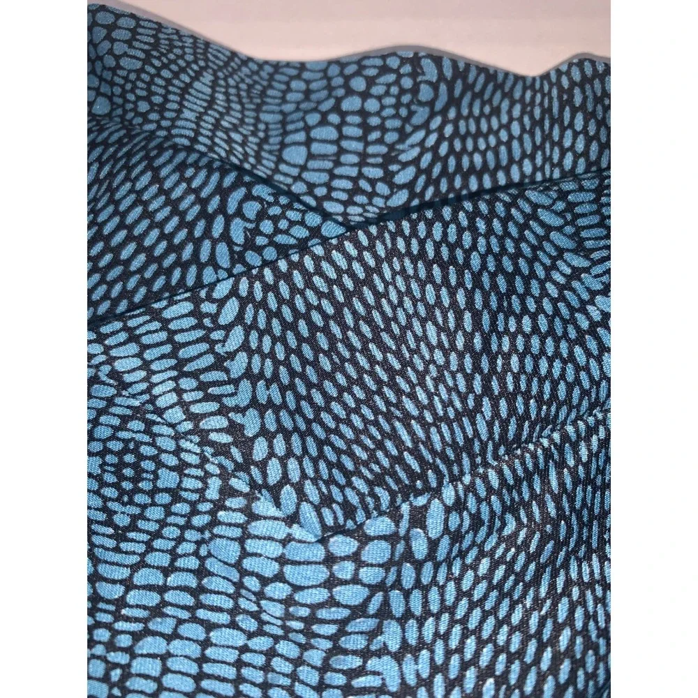 L SPACE High Waisted Bikini Bottoms Blue Black Snake Print‎ S P